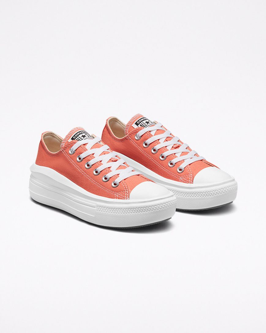 Zapatos Plataforma Converse Chuck Taylor All Star Move Bajas Mujer Naranjas Blancas | PE 40L5E7